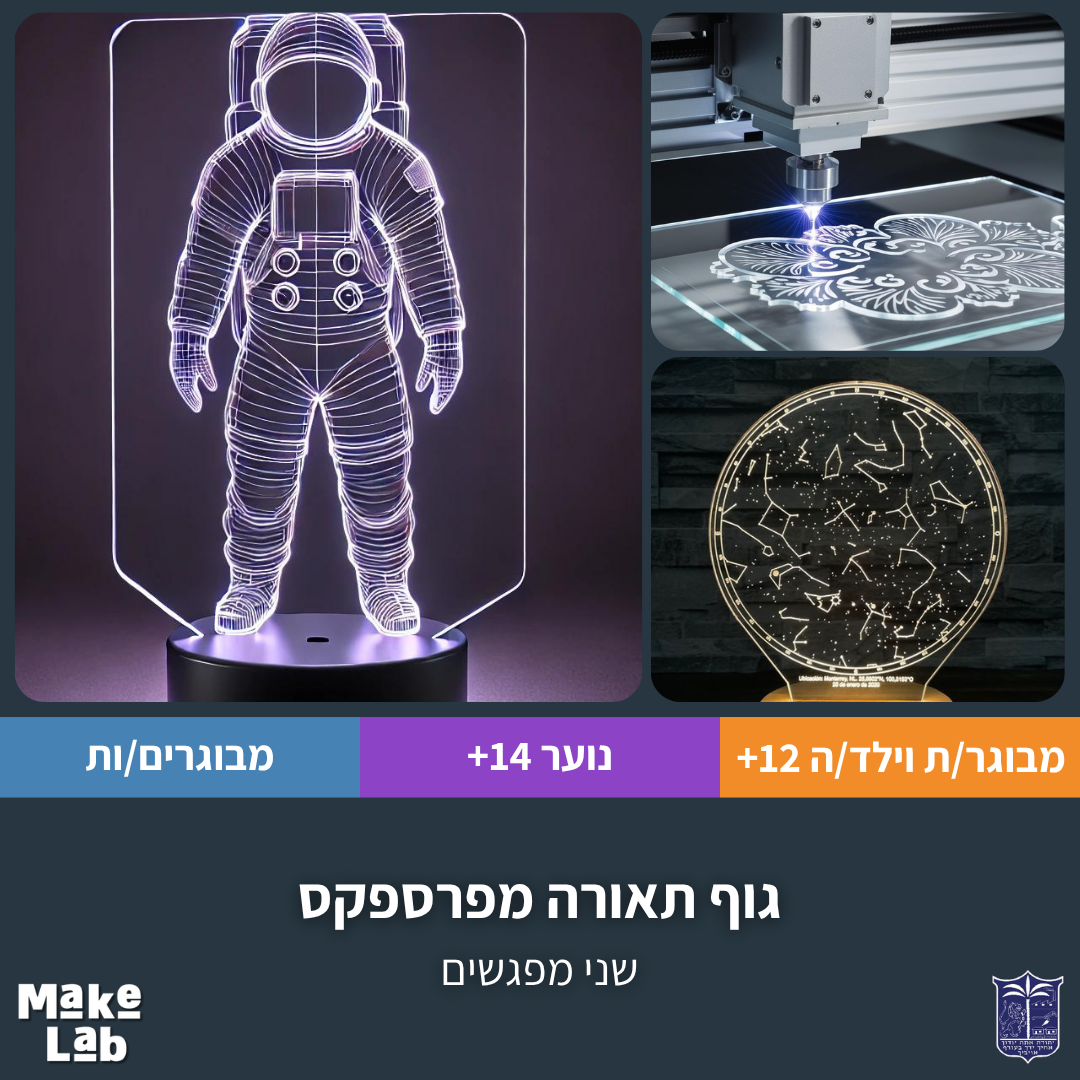 סדנת גוף תאורה מפרספקס בשני מפגשים